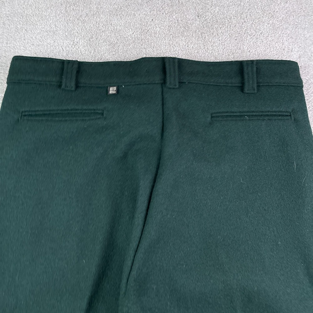 Big Bill Pants Mens 38x26 Green Heavy Wool Flannel Hunting Workwear Utility - Picture 10 of 11